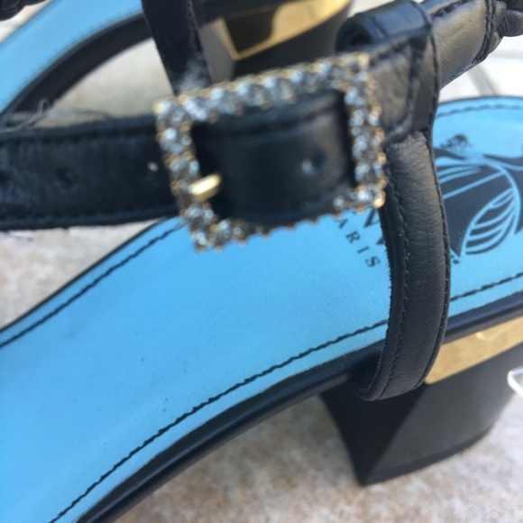 Lanvin Paris black braided sandals 38.5 - Picture 8 of 15